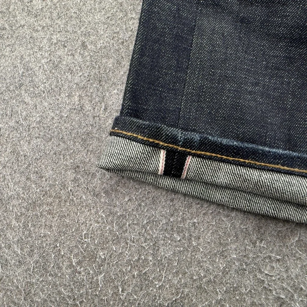J.Crew Jeans Mens 33x32 Blue Dark Wash 484 Slim Straight Selvage Denim Pants